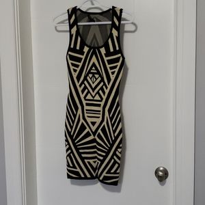 Forever 21 geometric print bodycon dress